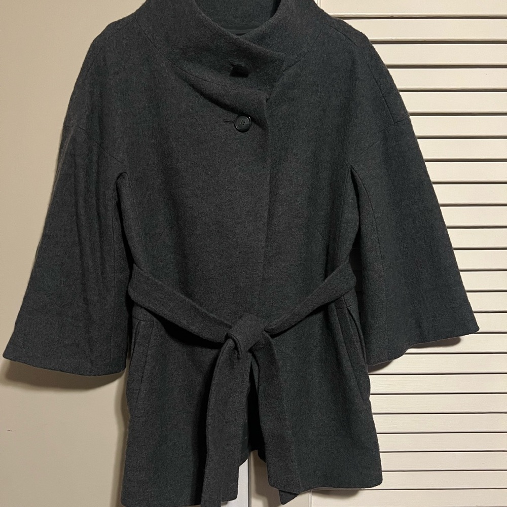 Ann Taylor Gray wool coat-lightweight